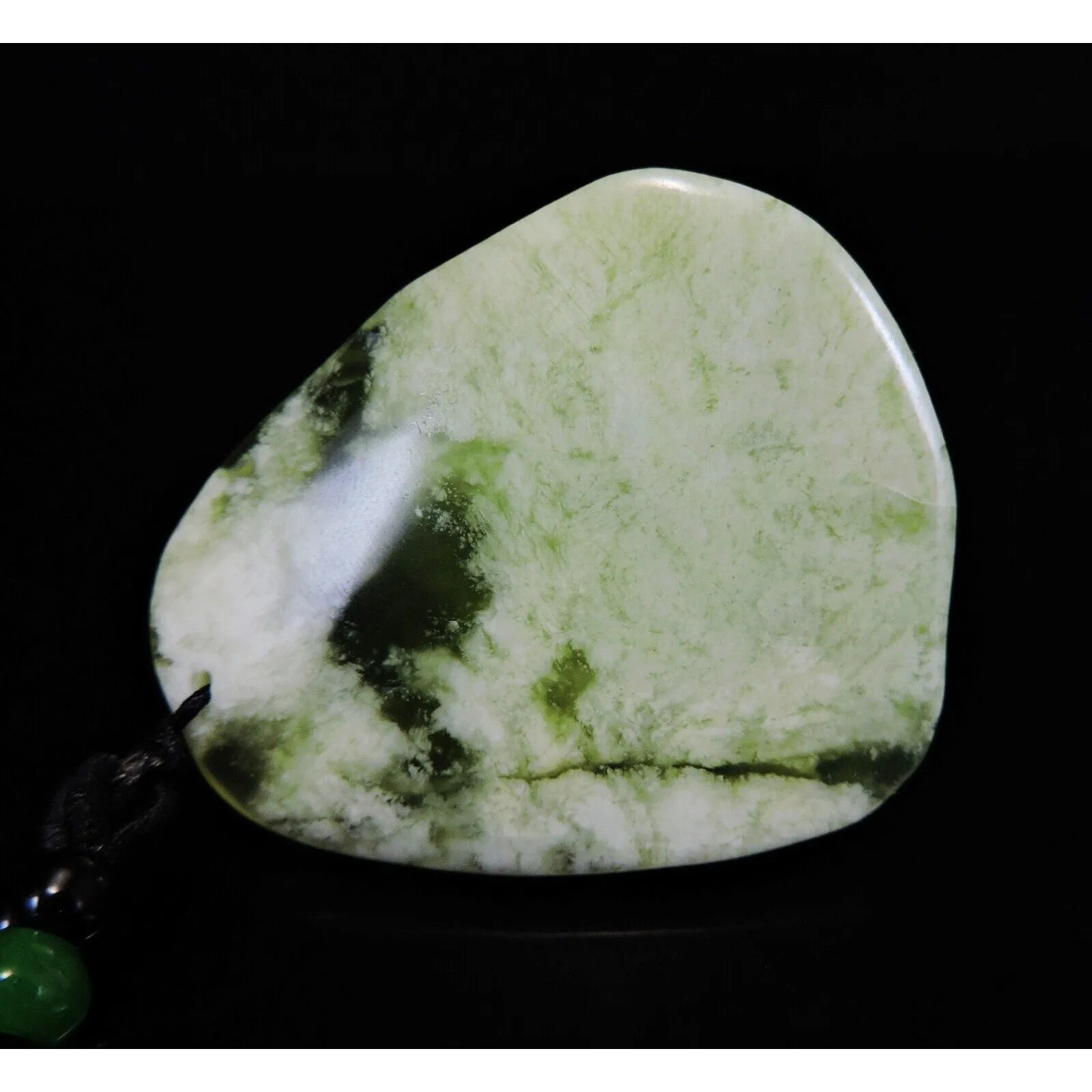 100% Natural Hand-Carved Jade Pendant Jadeite Necklace Swan & Coin