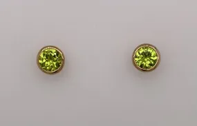 10K Peridot Earrings