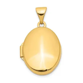 14k Gold Domed 24mm Oval Locket