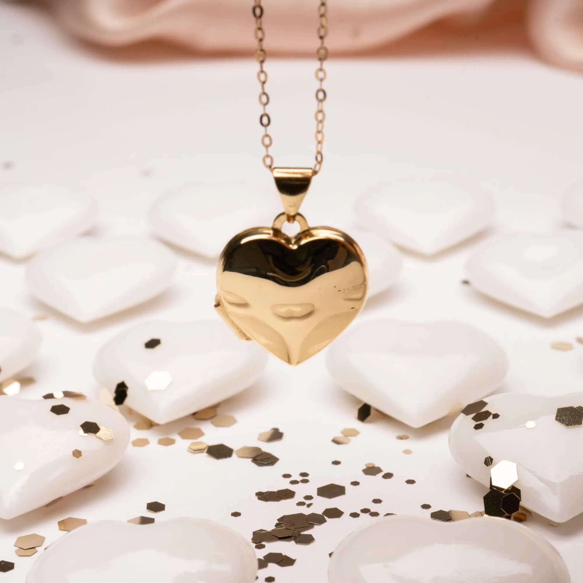 14k Heart Locket Necklace
