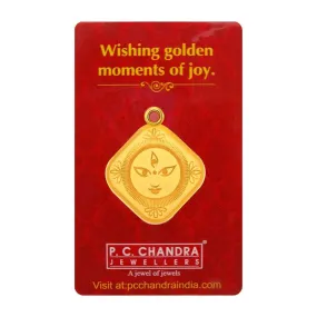 5 Gm 22k Goddess Durga Coin Pendant