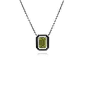 925er Sterlingsilber Peridot 18zoll Halskette