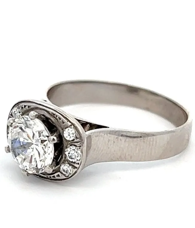 9ct White Gold Cubic Zirconia Cocktail Ring