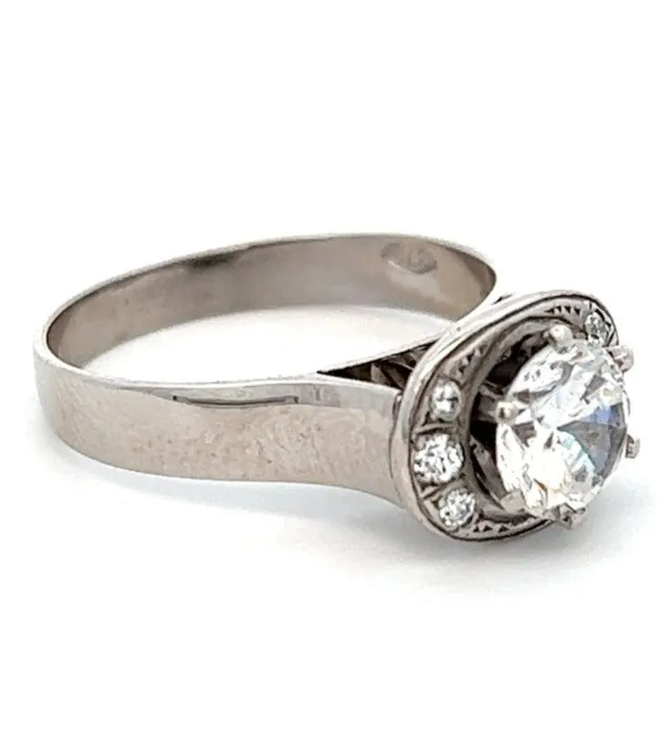 9ct White Gold Cubic Zirconia Cocktail Ring