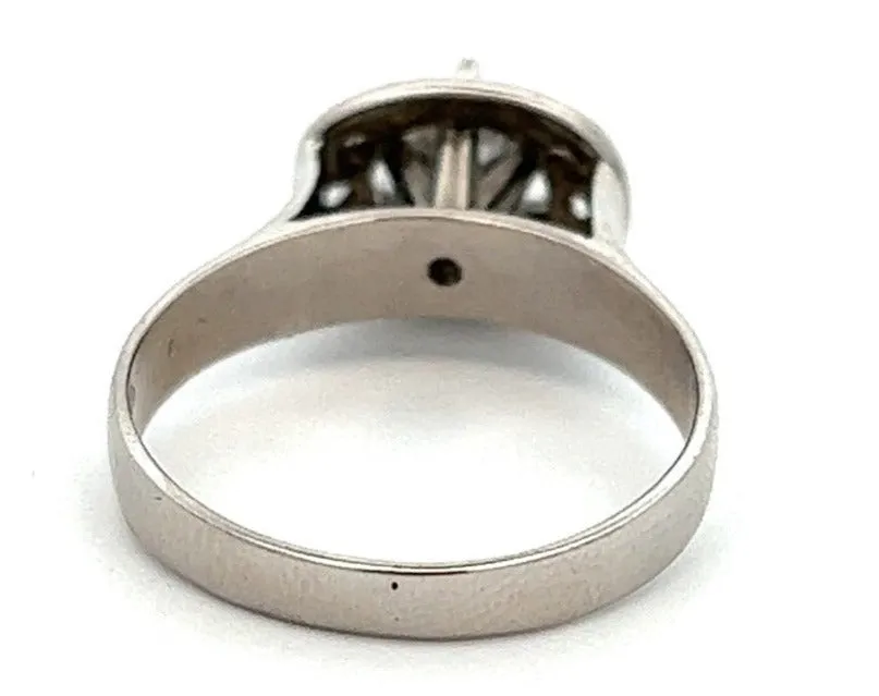 9ct White Gold Cubic Zirconia Cocktail Ring