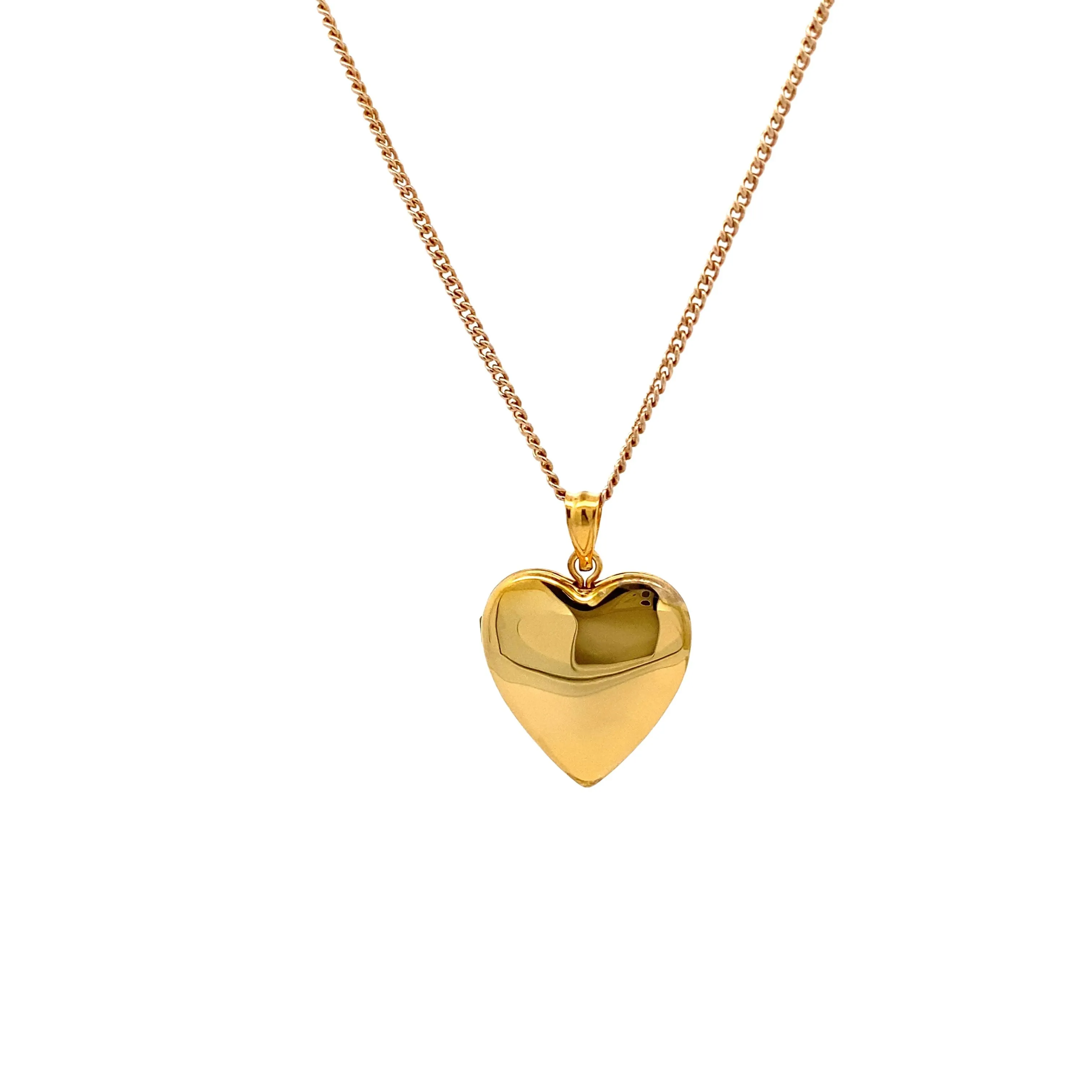 9ct Yellow Gold OR Sterling Silver Heart Memorial Pendant