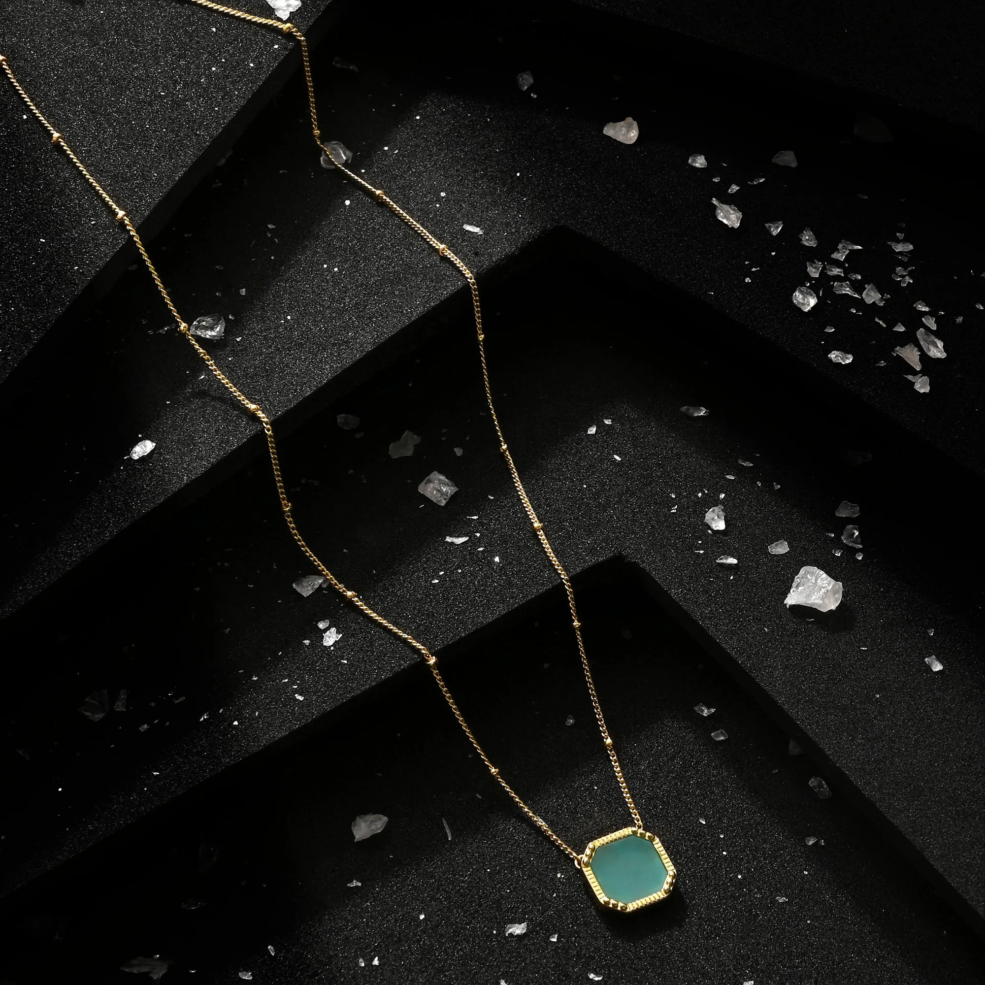 Accessorize London Women 14k Gold-Plated Quartz Healing Necklace