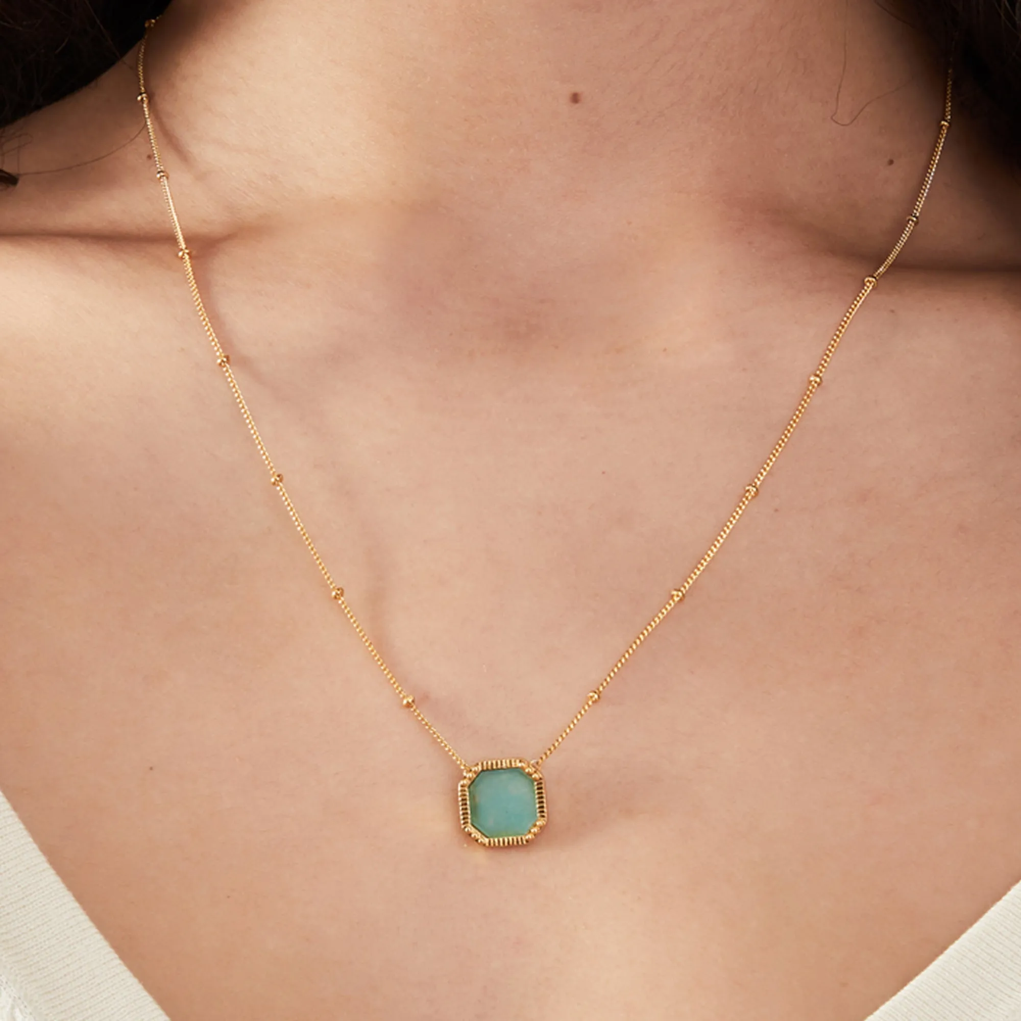 Accessorize London Women 14k Gold-Plated Quartz Healing Necklace