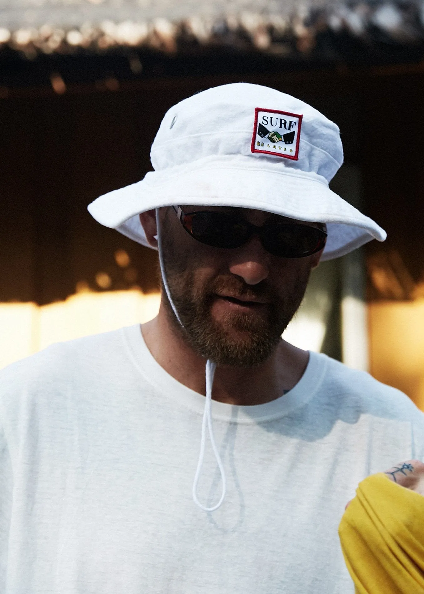 Afends Unisex Surf Related - Hemp Bucket Hat - White