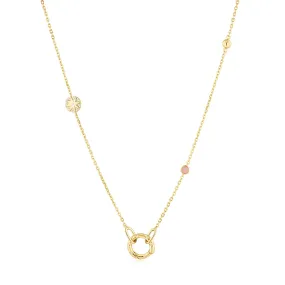 Ania Haie Gold Star Rose Quartz Charm Connector Necklace N055-01G