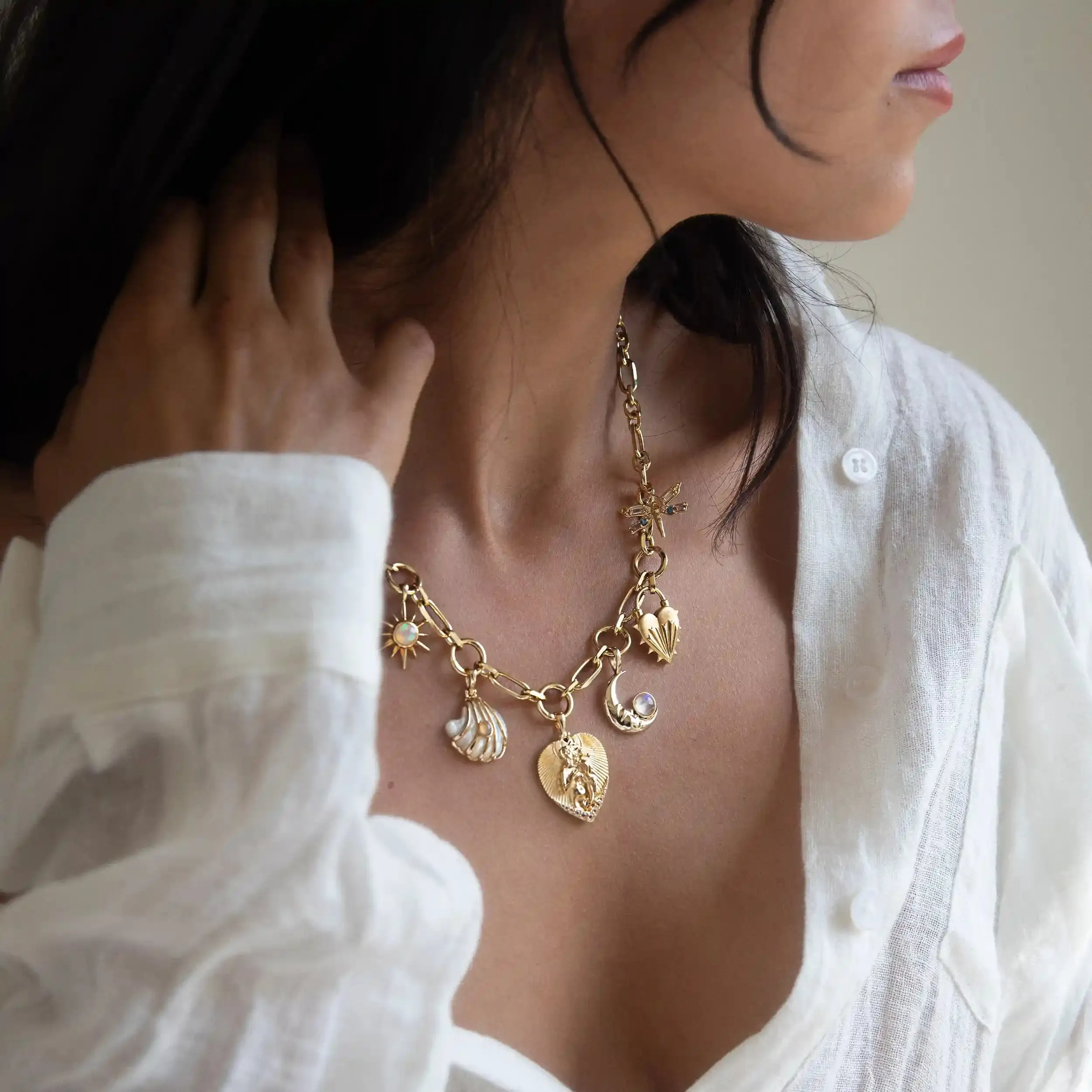 Aphrodite Statement Charm Necklace