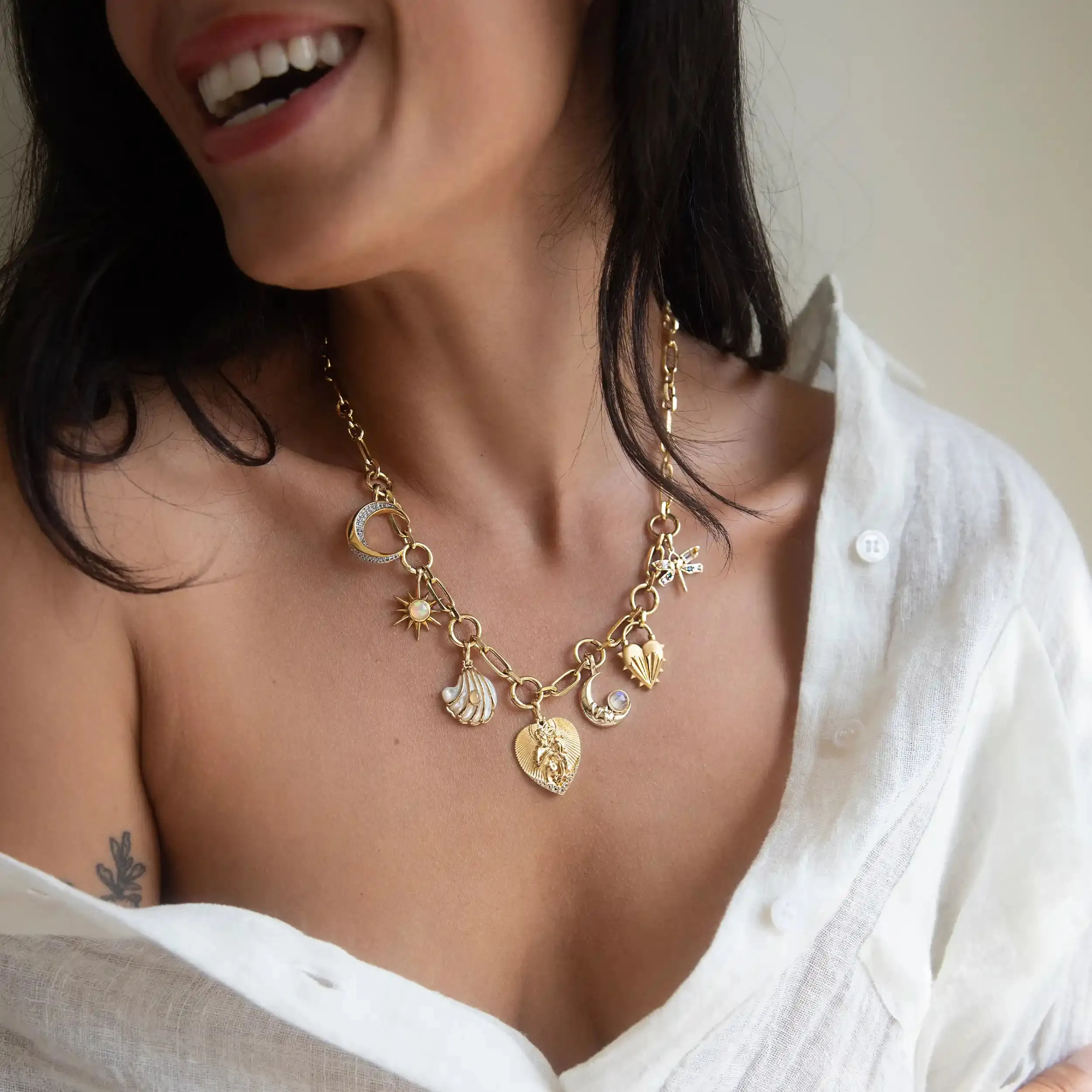 Aphrodite Statement Charm Necklace