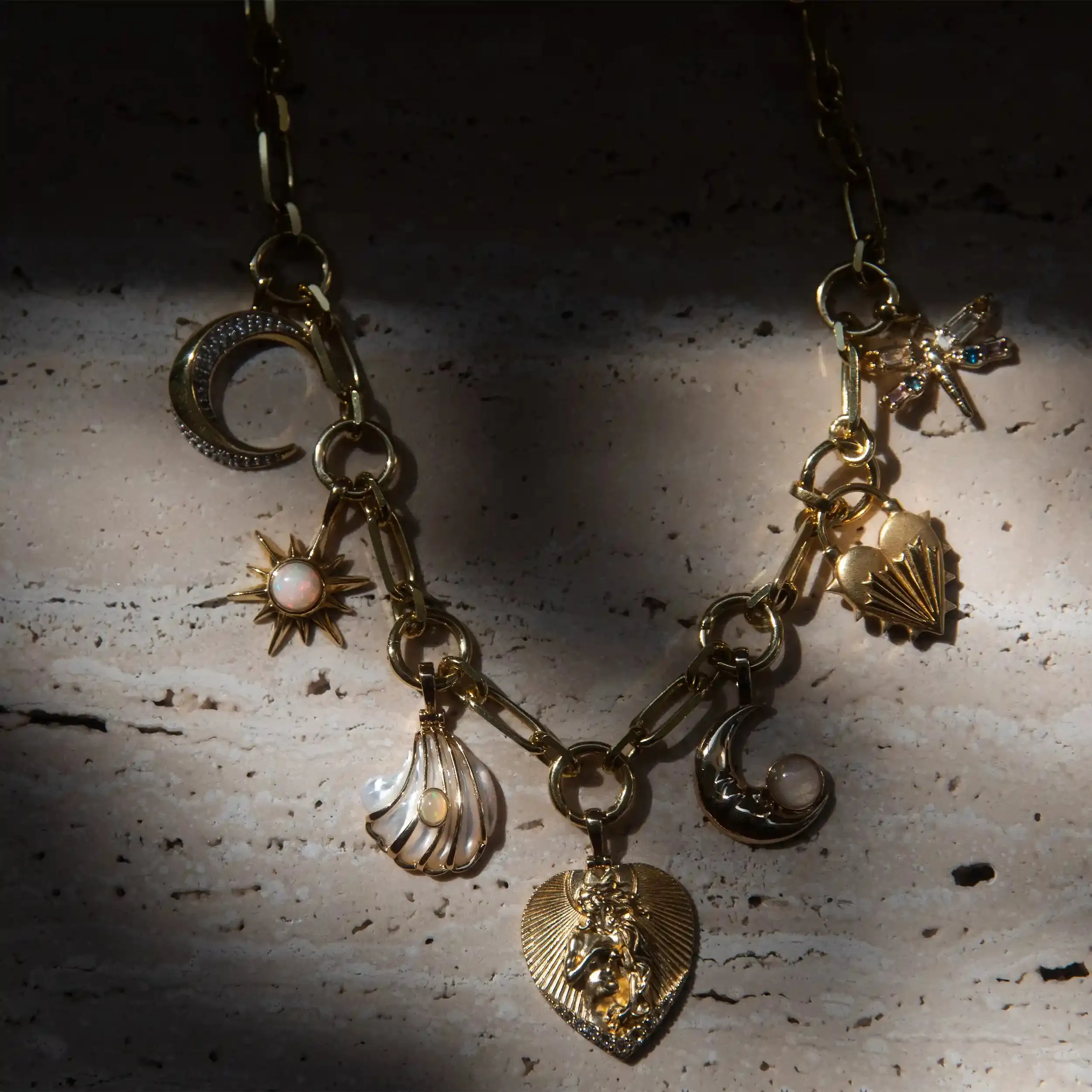 Aphrodite Statement Charm Necklace
