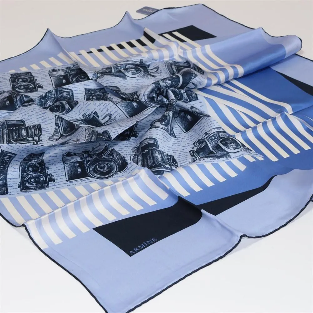 Armine Vintage Camera Silk Scarf