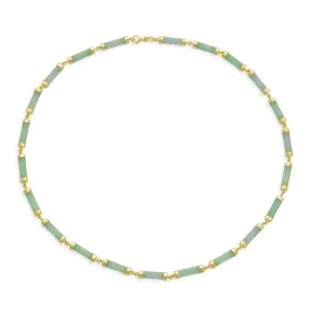 Asian Style Multi-Color Jade & Onyx Pendant Necklace 14K Gold Plated 16-18 Inch