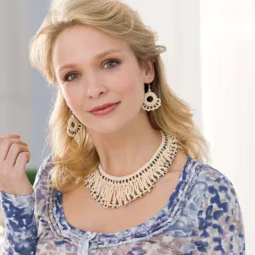 Aunt Lydia's Crochet Beaded Necklace and Earrings
