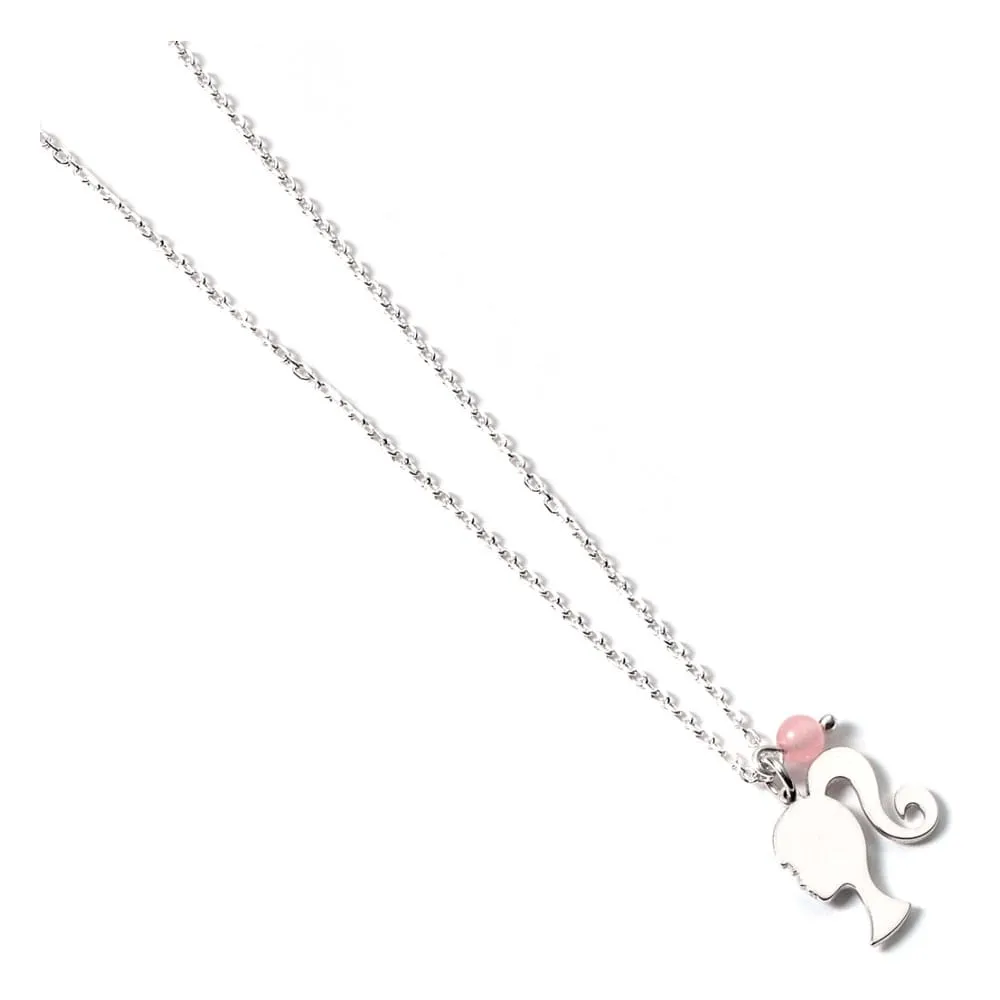 Barbie Pendant & Necklace Silhouette & Quartz Bead (Sterling Silver)