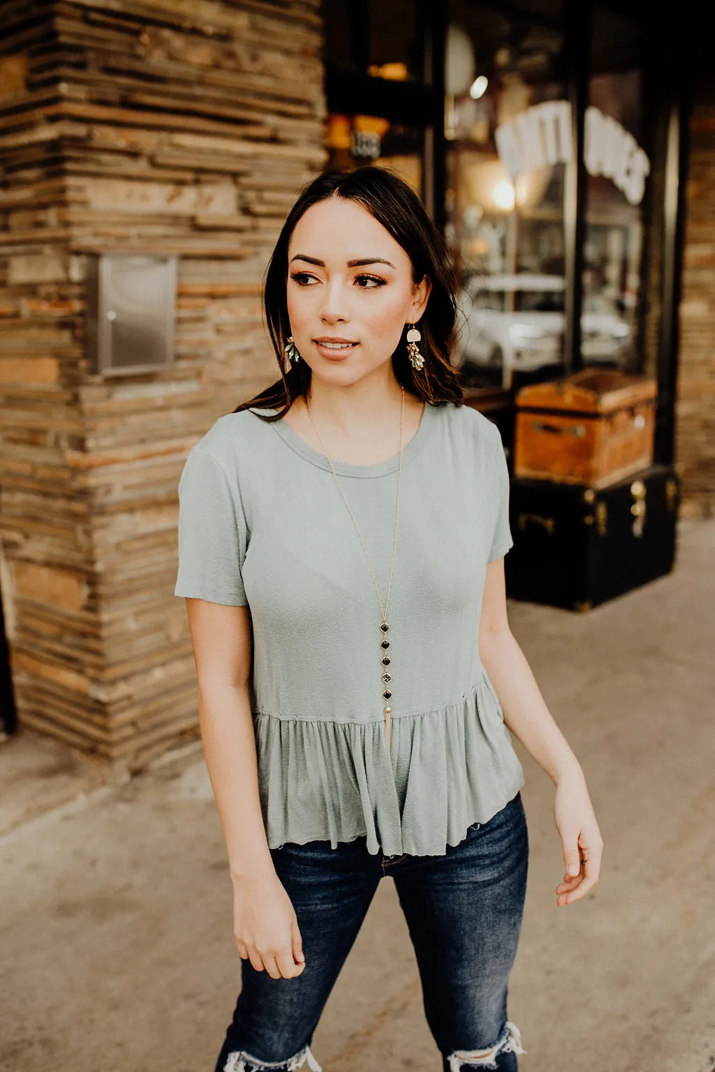 Billie Black Circle Quartz Disc Long Tassel Chain Necklace