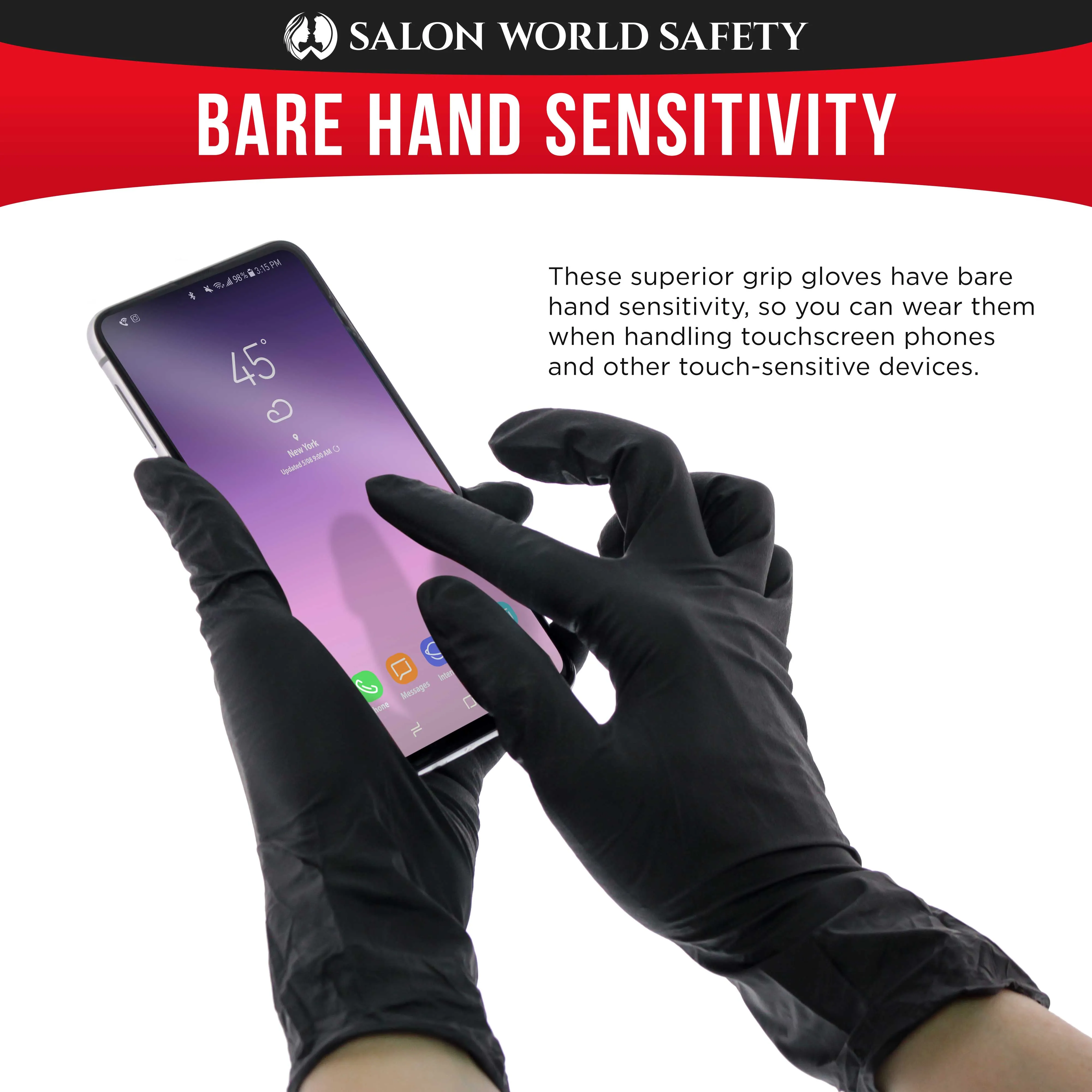 Black Nitrile Disposable Gloves, 3 Boxes of 100 - XX-Large, 4 Mil Thick - Latex and Powder Free, Textured Tips, Food Safe, Extra-Strong Protection