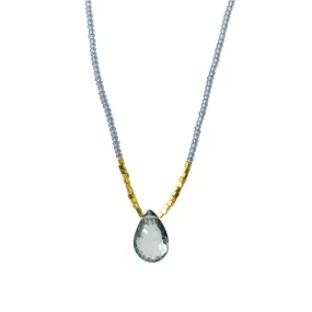 Blue Quartz Drop Necklace