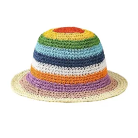 Bucket Crochet Hat Stripe Multicolor