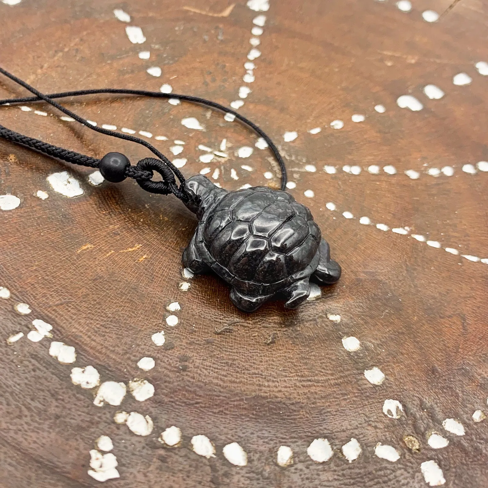 Certified Black Burma Natural A Jade Jadeite Pendant Turtle Necklace