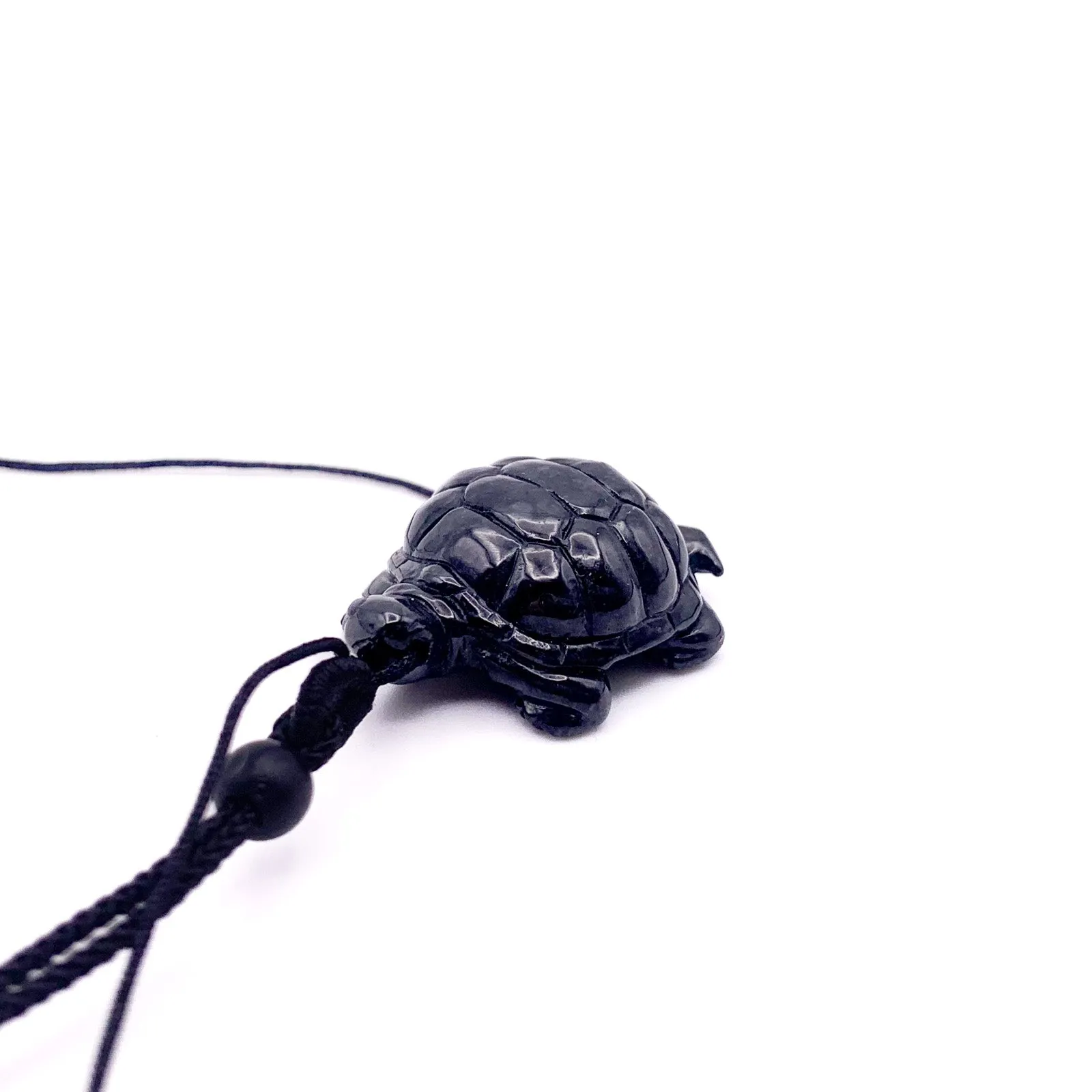 Certified Black Burma Natural A Jade Jadeite Pendant Turtle Necklace
