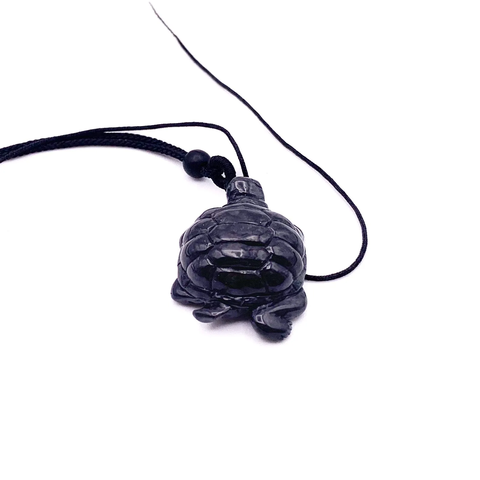 Certified Black Burma Natural A Jade Jadeite Pendant Turtle Necklace