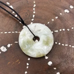 Certified Natural Type A Jade Jadeite Carved Rooster Cock Hen Ruyi  Pendant Necklace