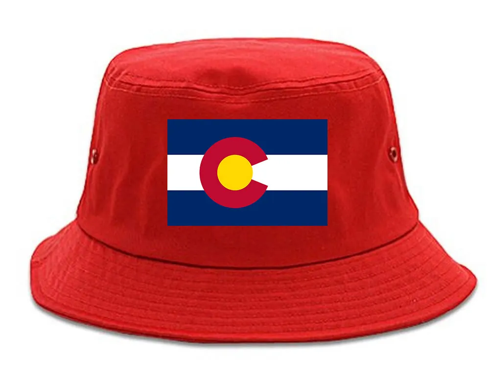 Colorado State Flag CO Chest Mens Bucket Hat