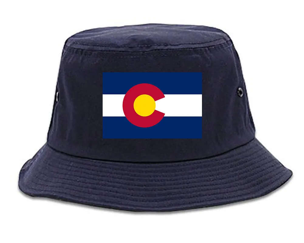 Colorado State Flag CO Chest Mens Bucket Hat