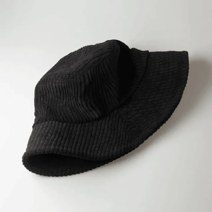 Corduroy Bucket Hat - Black