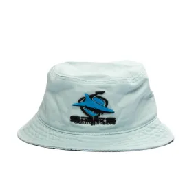CRONULLA-SUTHERLAND SHARKS NRL TWILL BUCKET HAT SKY BLUE