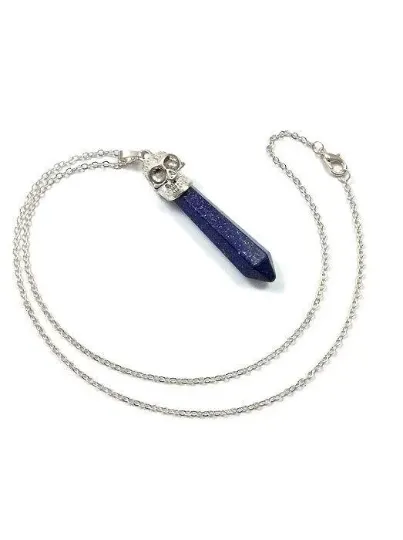 Crystal Skull Necklace w/ Crystal Point Stone