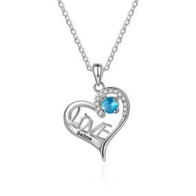 Custom Name Heart Necklace