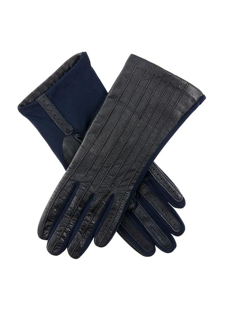 Dents Olivia Leather and Elastane Gloves