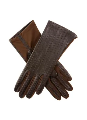 Dents Olivia Leather and Elastane Gloves