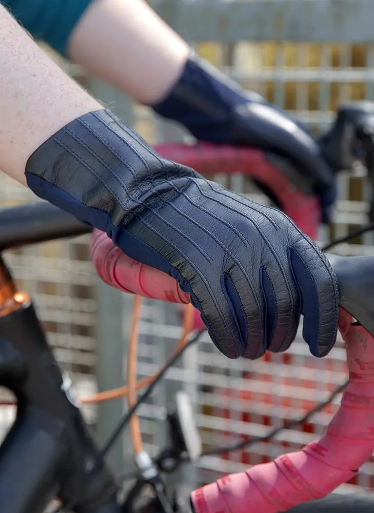 Dents Olivia Leather and Elastane Gloves