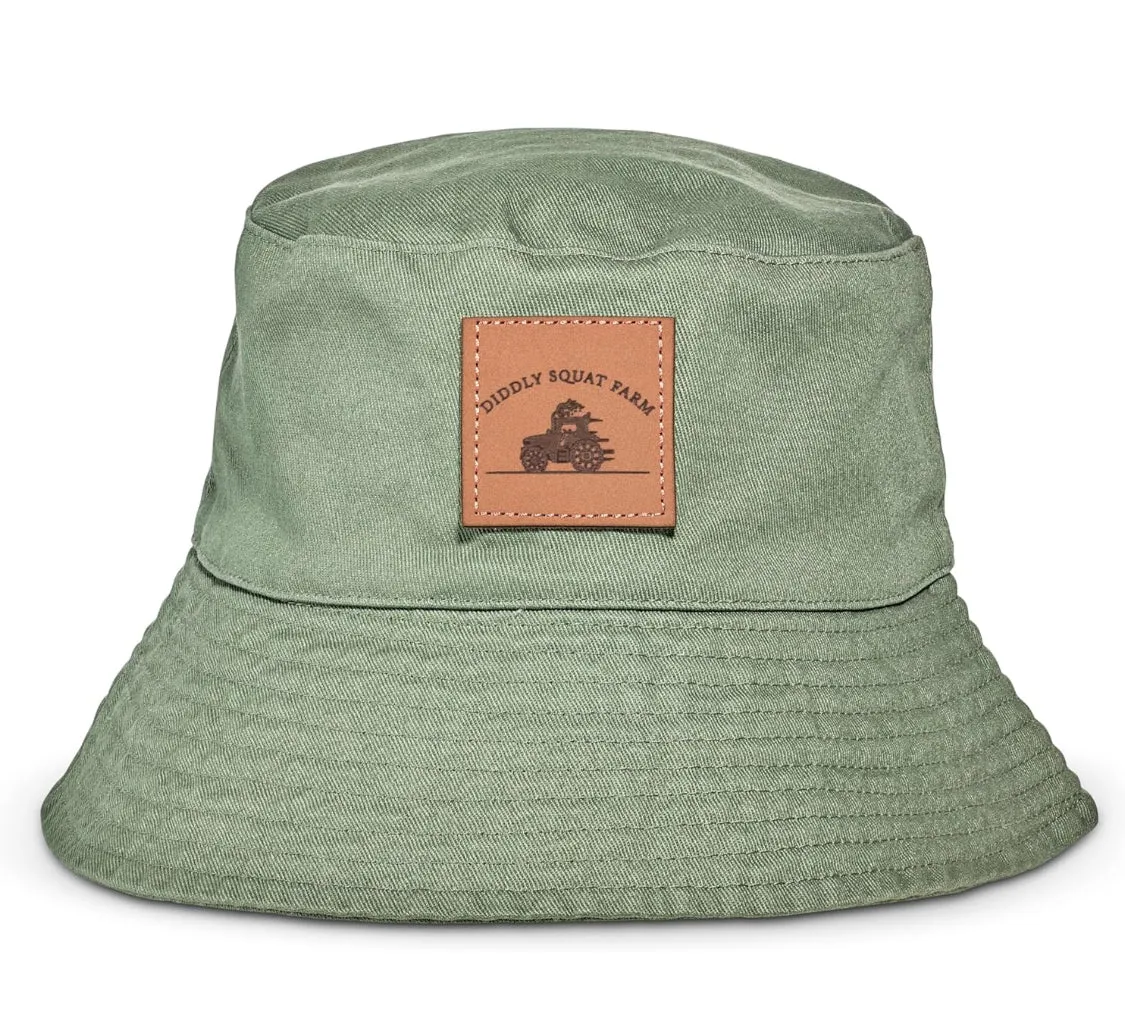 DIDDLY SQUAT FARM LISA’S GREEN / OATMEAL BUCKET HAT