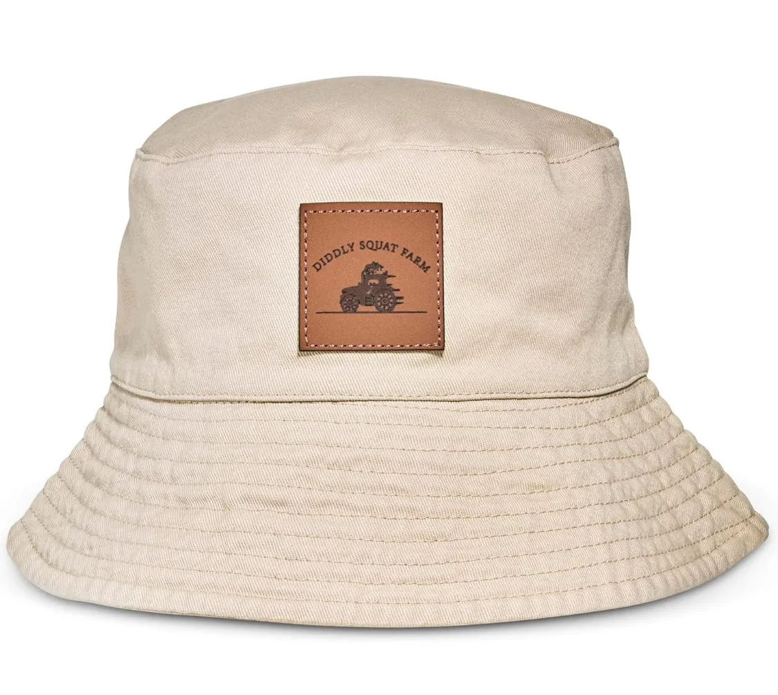 DIDDLY SQUAT FARM LISA’S GREEN / OATMEAL BUCKET HAT