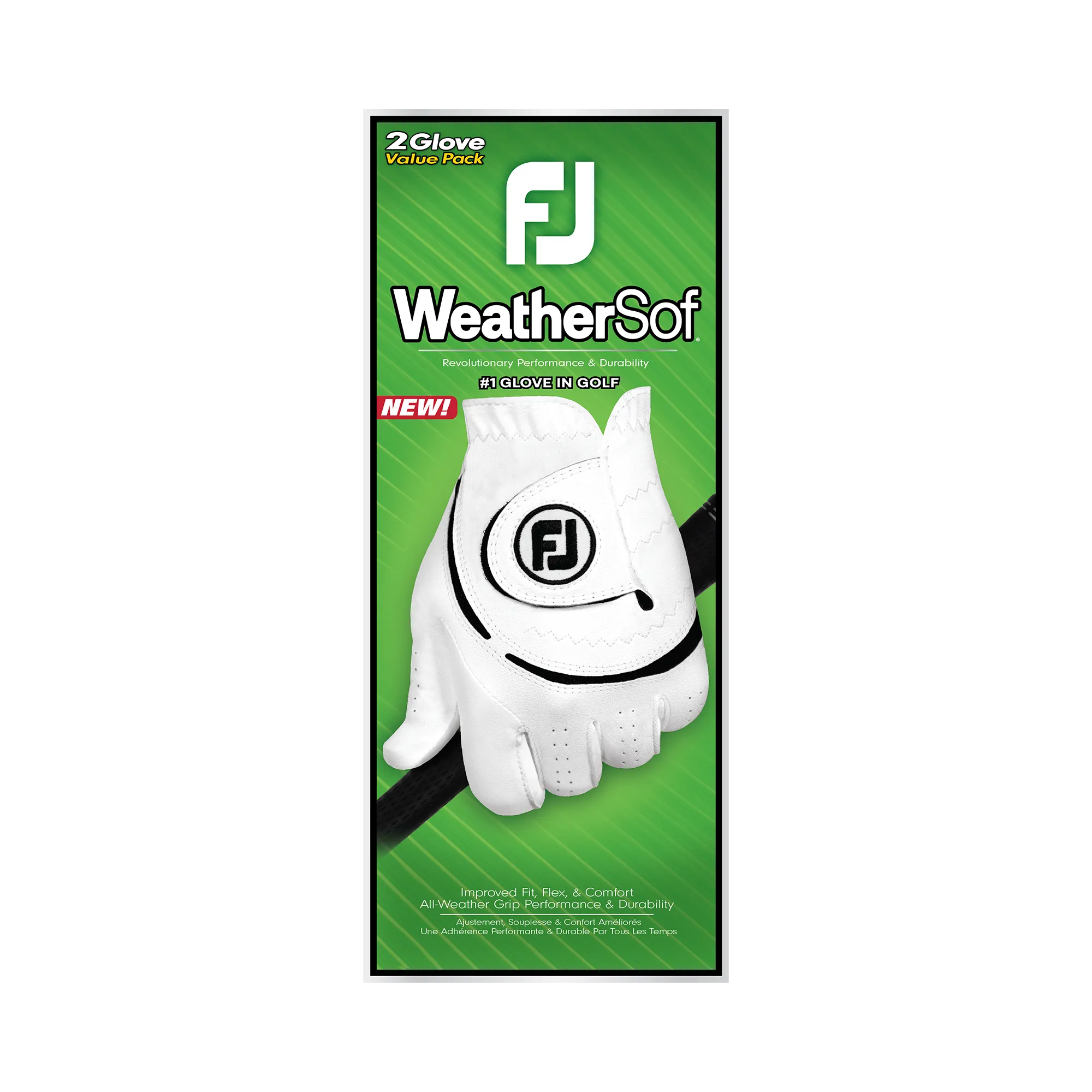 FootJoy WeatherSof Golf Glove - White/Black