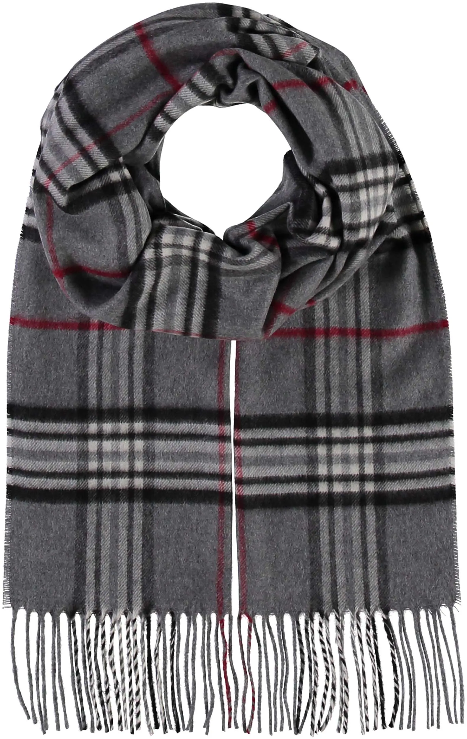 FRAAS - The Scarf Company - FRAAS Plaid Cashmink® Scarf: Navy