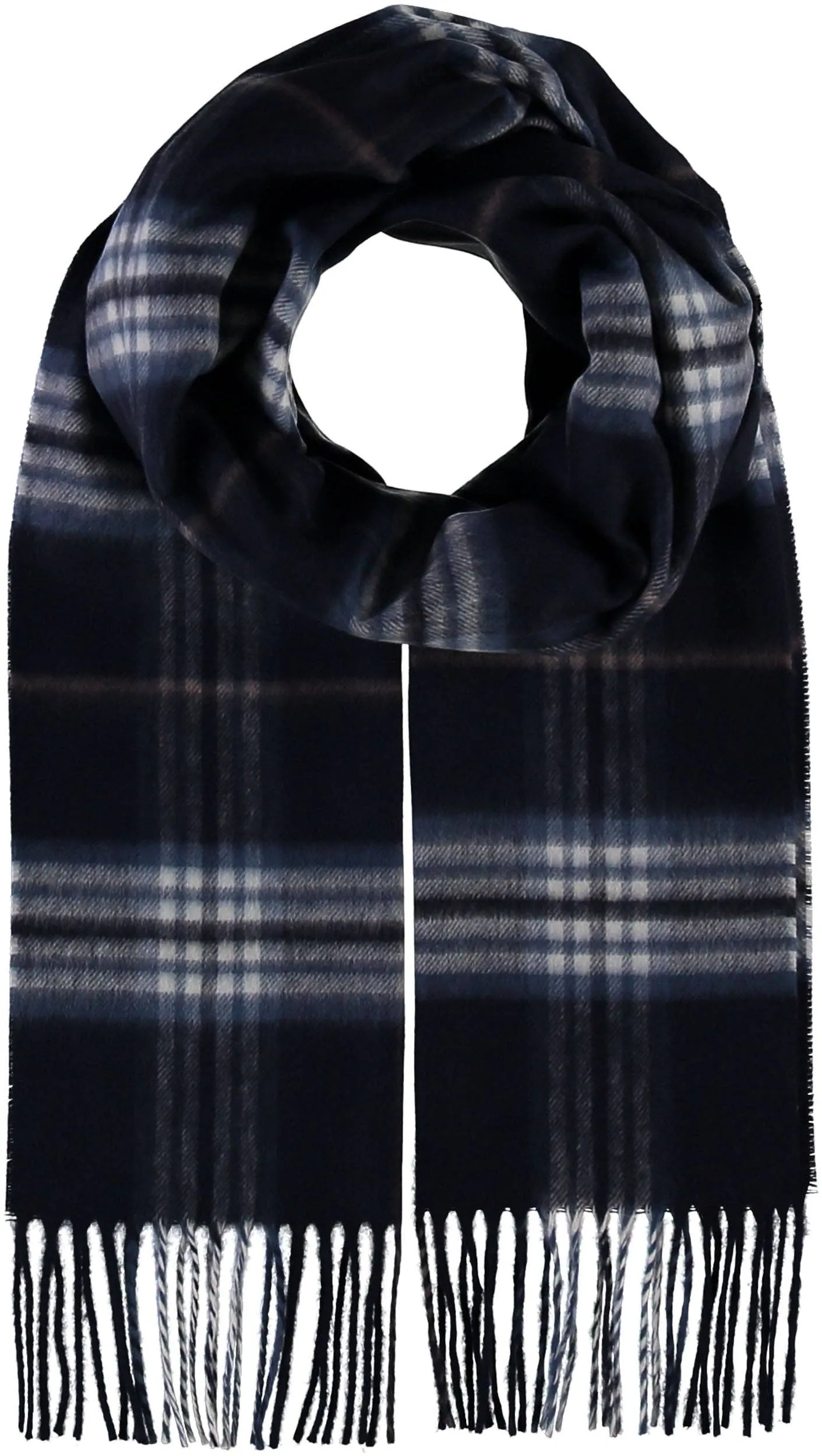 FRAAS - The Scarf Company - FRAAS Plaid Cashmink® Scarf: Navy