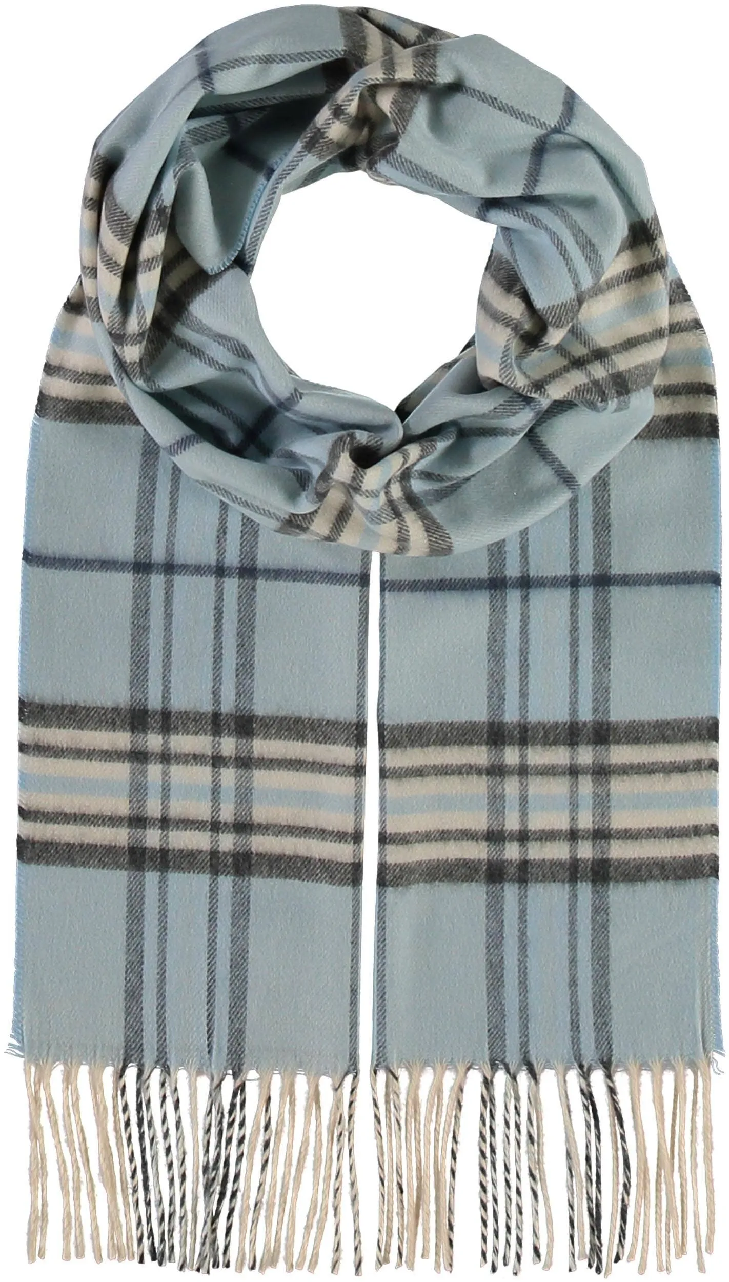 FRAAS - The Scarf Company - FRAAS Plaid Cashmink® Scarf: Navy
