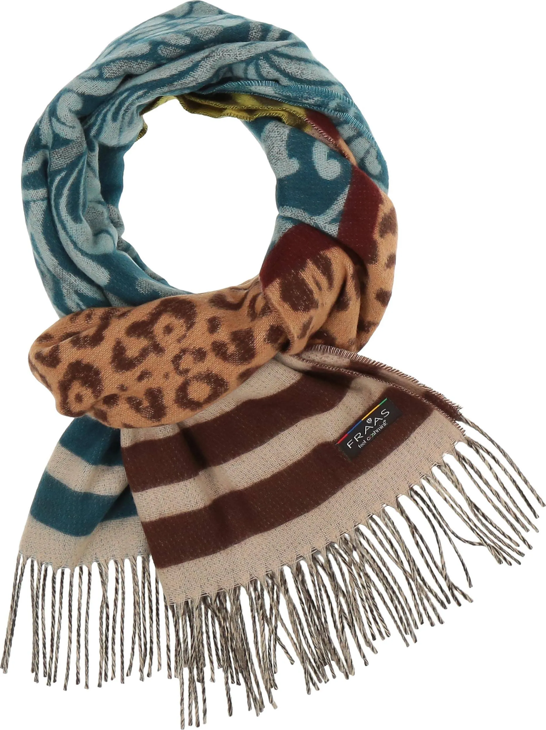 FRAAS - The Scarf Company - Leo Filagree Patchwork: Grey