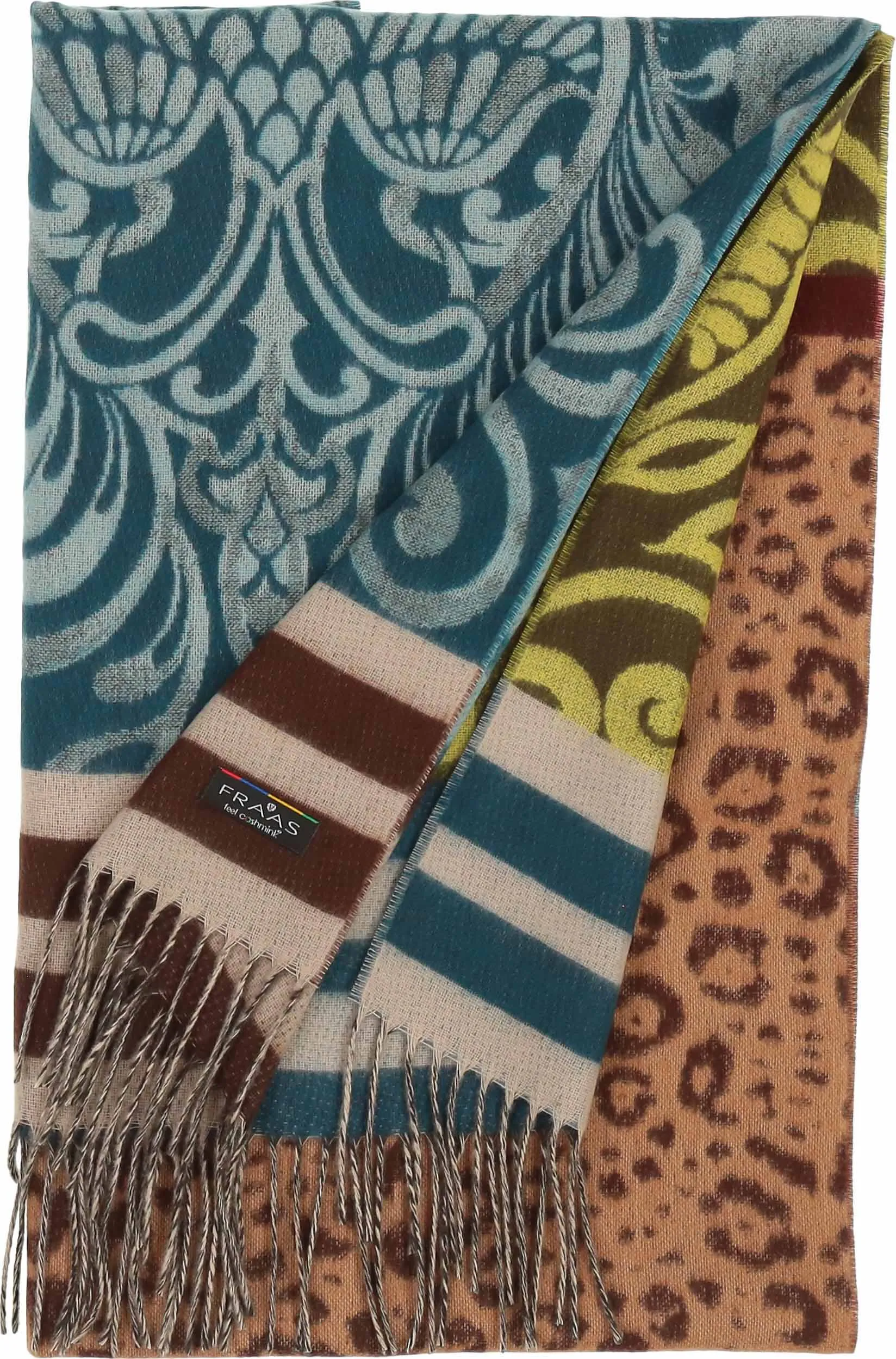 FRAAS - The Scarf Company - Leo Filagree Patchwork: Grey