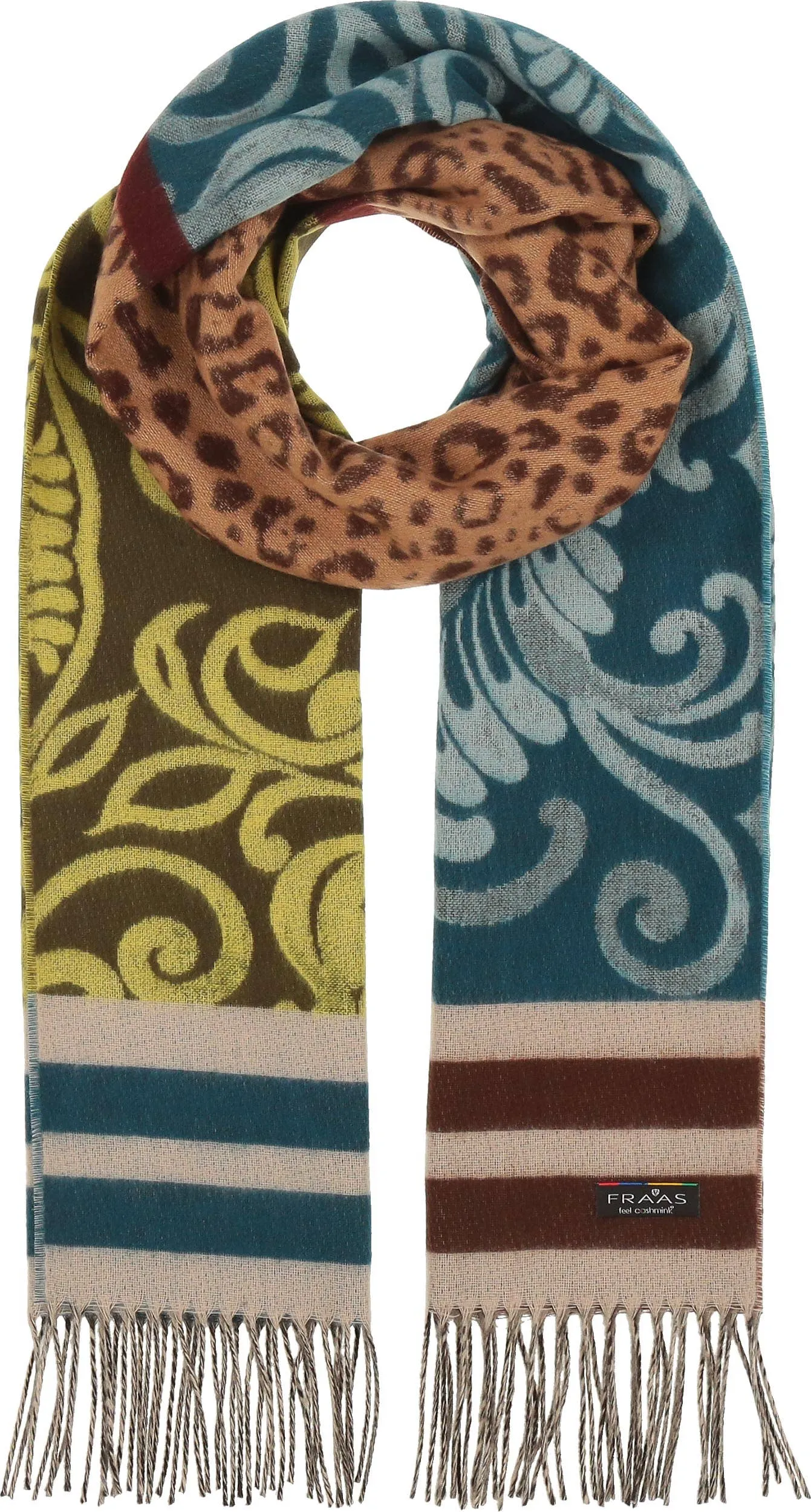 FRAAS - The Scarf Company - Leo Filagree Patchwork: Grey
