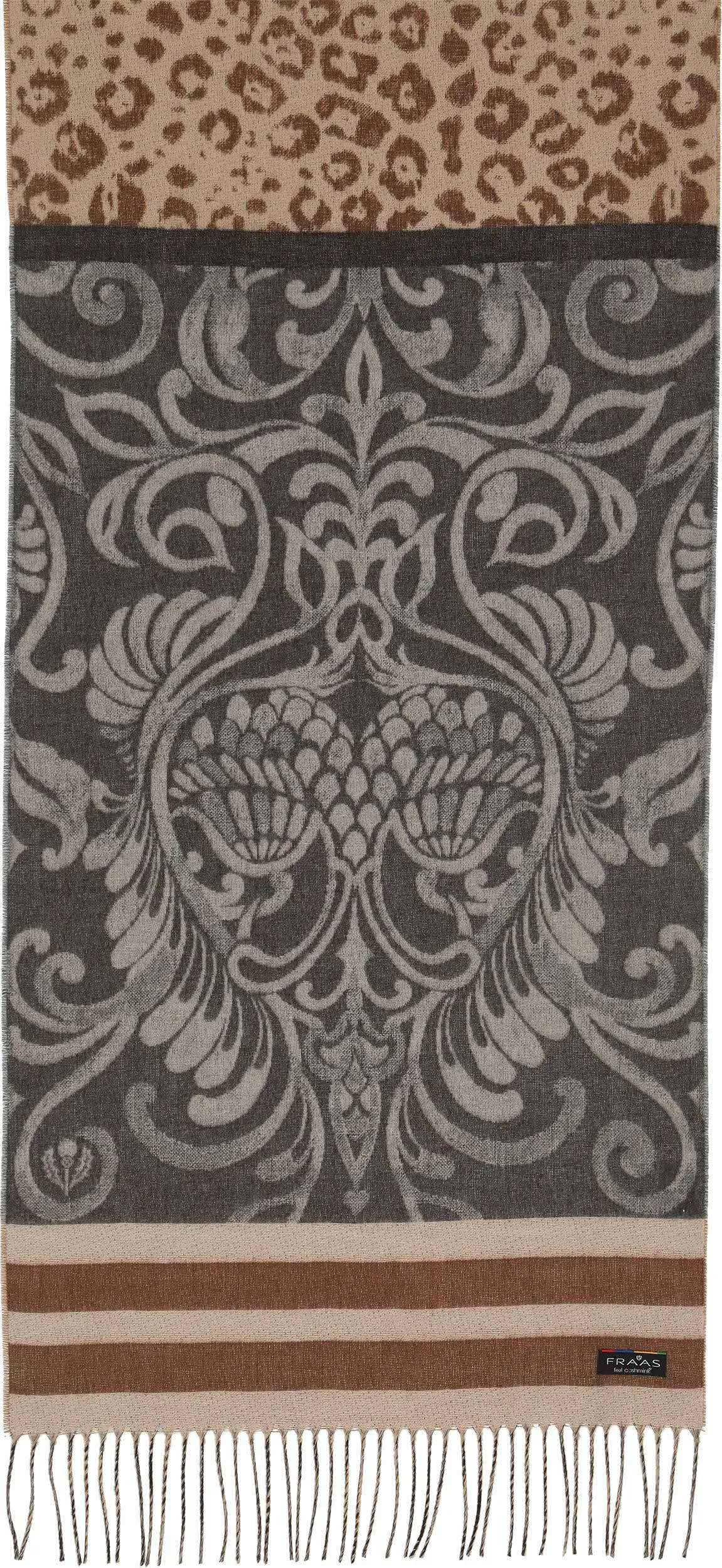 FRAAS - The Scarf Company - Leo Filagree Patchwork: Grey