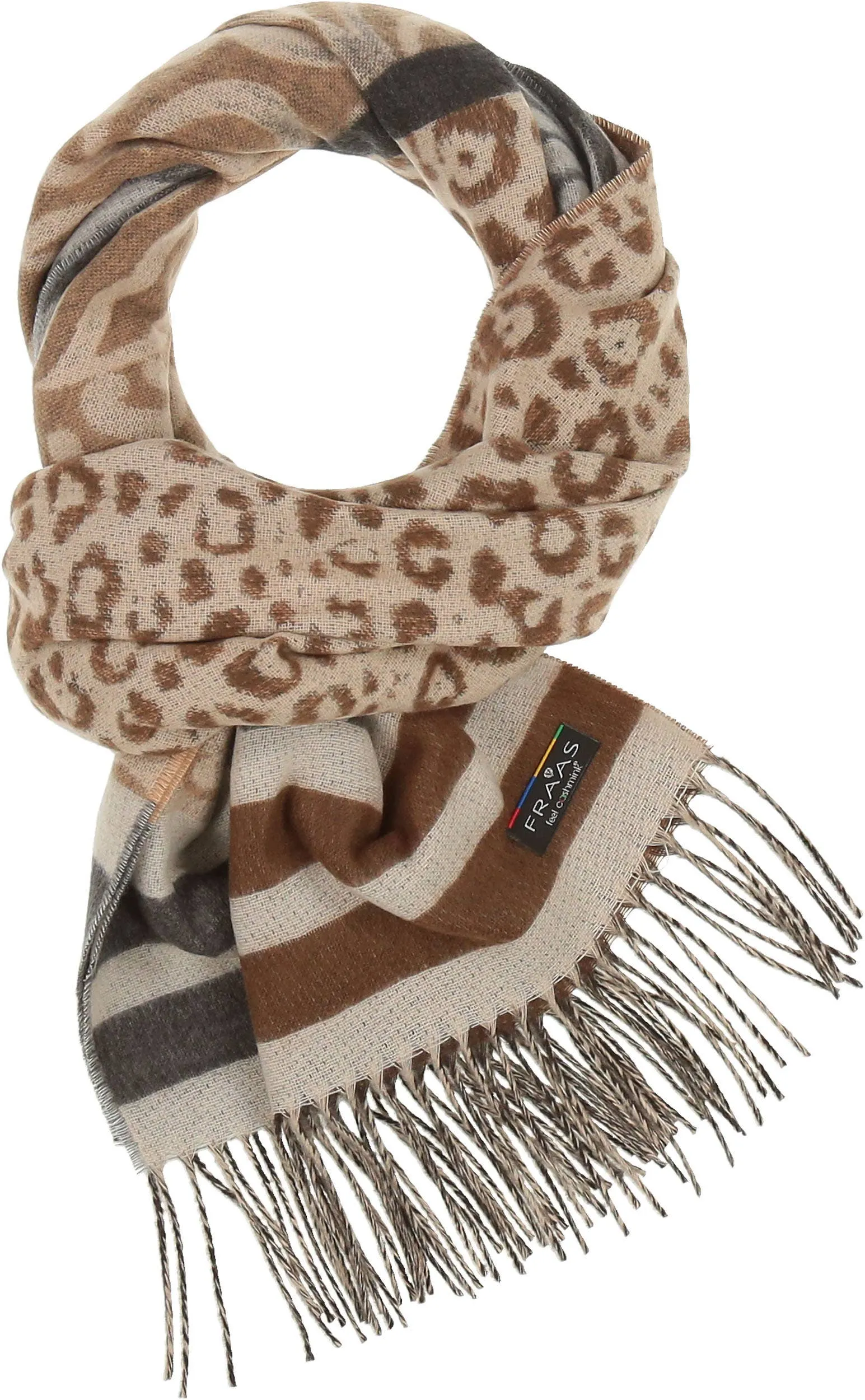 FRAAS - The Scarf Company - Leo Filagree Patchwork: Grey