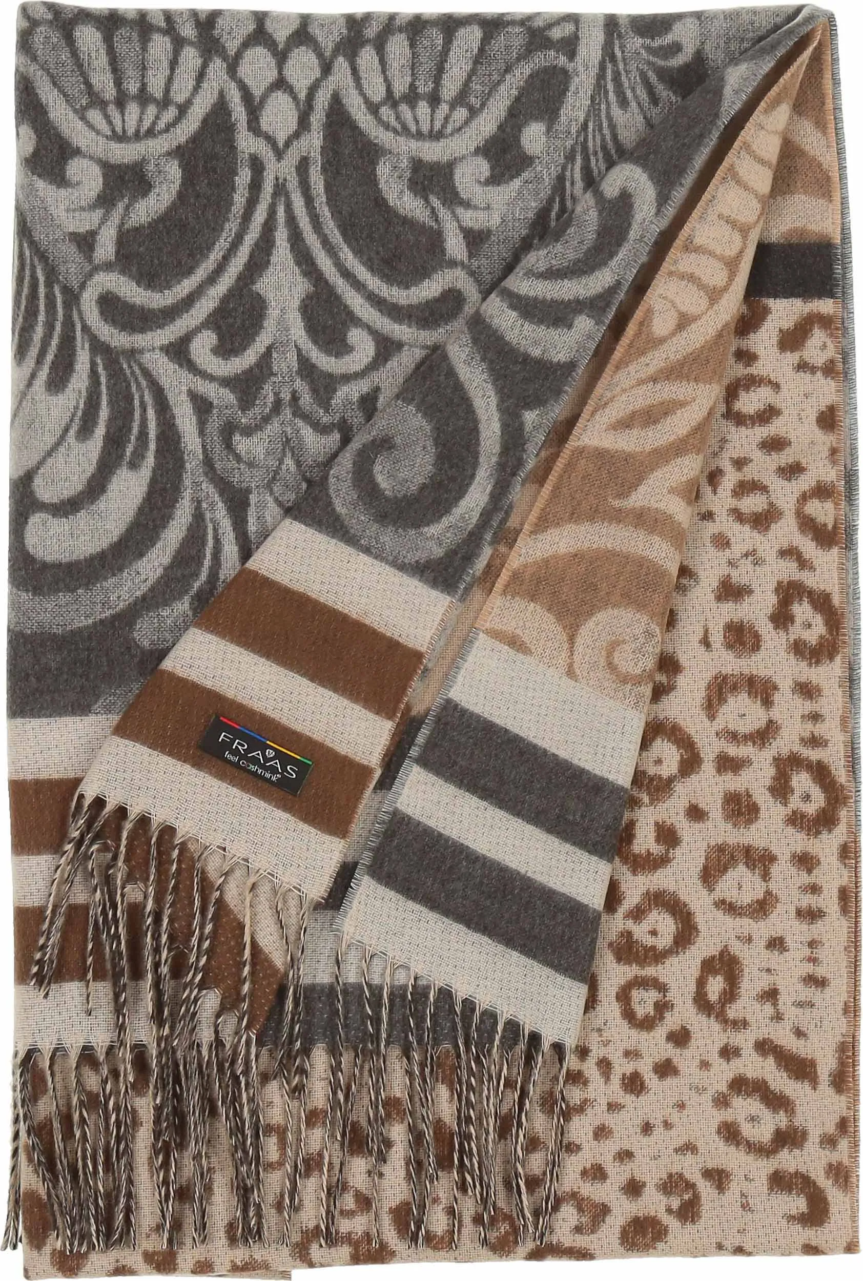 FRAAS - The Scarf Company - Leo Filagree Patchwork: Grey